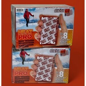 Heat Pro Hand Warmers 80 Pair Count  Sports & Outdoors 8 hours of heat Sealed